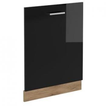 Panel frontal R-Line para lavavajillas, negro brillo intenso, 60 cm sin encimera