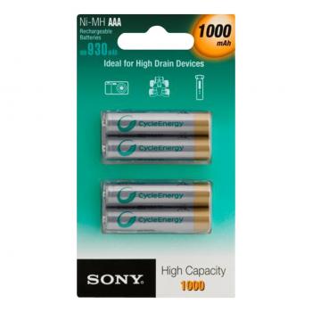 Sony NHAAAB4F - Pila recargable de Ni-Mh, AAA 1.2 volts, 1.000 mah