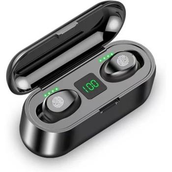 Auriculares deportivos inalámbricos Bluetooth V5.0 impermeables con micrófono y cargador de 2200mAh para Android