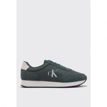 Zapatillas Retro Runner Iconic Calvin Klein para Hombre, Color Verde, Talla 43
