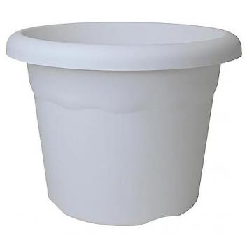 Maceta Plastiken Blanca Ø 40 cm - Vaso de Polipropileno de Alta Calidad para Plantas Interior y Exterior