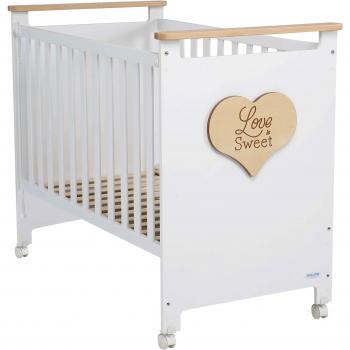 Micuna Sweet Love - Cuna de 120 x 60 cm, color blanco / natural