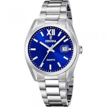 Reloj de Hombre Festina F20707/4 Classics de Acero Inoxidable Plateado con Correa de Acero Inoxidable 316L