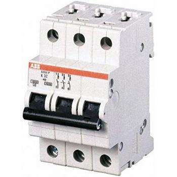 Interruptor Automático ABB 3 Polos 4A Curva K Poder de Corte 6 kA S203-K4 Montaje en Carril DIN