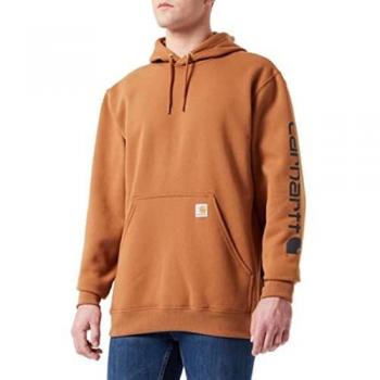 Sudadera Carhartt Marrón con Capucha y Logo en la Manga - K288-BRN-M