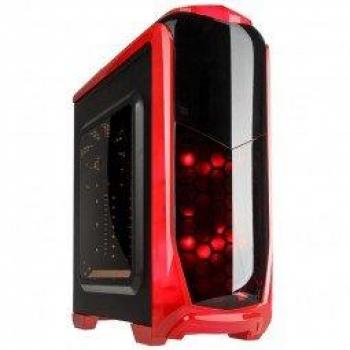 Kolink Aviator Red Midi-Tower Negro, Rojo Carcasa de Ordenador - Caja de Ordenador