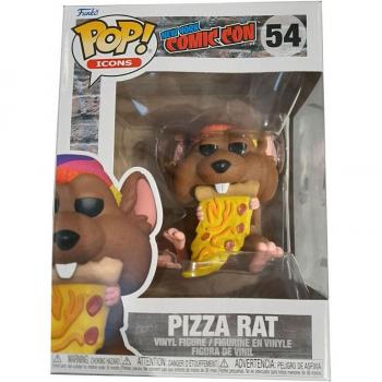 Figura Pop Funko New York Comiccon Pizza Rat Exclusive, edición limitada, diseño detallado, material vinilo, altura aproximada de 10 cm