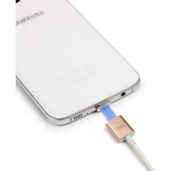 URCOVER® | USB Cable Magnético Cargador Snap para Todos los Dispositivos | Micro-USB en Champaña Oro | MAGSAFE Yank-Safety Carga Rápida Sincronización Android Portable Samsung Huawei HTC