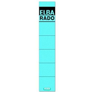 Elba 100420940 espalda etiquetas Rado, estrecho y cortos, autoadhesivo, 10 pcs, azul