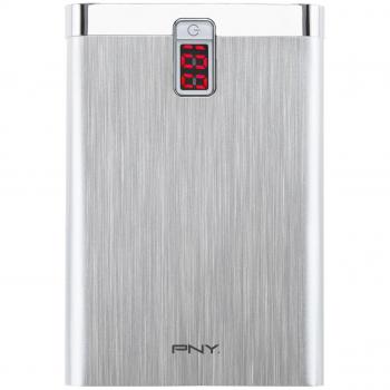 PNY PowerPack Digital 7800 - Batería externa portátil para smartphone, recargable, 7800 mAh, color plata