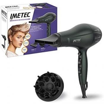 Imetec Salon Expert P3 3600 Secador, Motor Profesional, 2200 W, Ionizador, Rejilla Cerámica y turmalina, 8 combinaciones de aire y temperatura, Concentrador y Difusor Profesionales