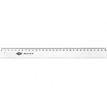 Regla Lineal WEDO 30 cm, Plástico Transparente con Escala en mm