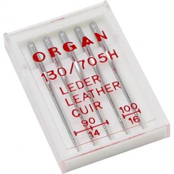 Alfa A003829200 - Estuche de 5 agujas para cuero, acero inoxidable