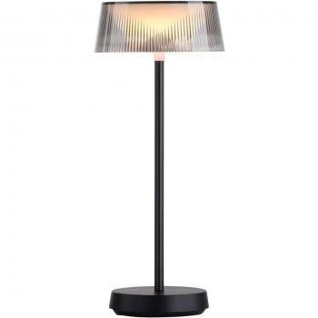 Lámpara de mesa LED exterior negra con regulador táctil IP44