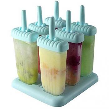 6 Pz Piazza disegno del gelato Pop Maker Stampi Popsicle Stampi congelato gelato yogurt Jelly Pop muffa Popsicle Maker Lolly muffa vassoio Pan Set per Bambini / bambini-Hot