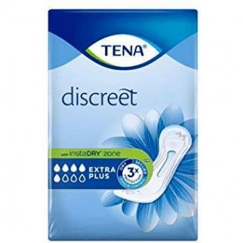 Toalla Higiénica TENA Discreet Extra Plus para Incontinencia Urinaria Femenina - Paquete de 16 unidades