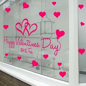 Pegatinas en forma de corazón para San Valentín