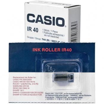 Casio IR-40 Rodillo Entintador para Calculadora/Registradora, Ancho 8 mm, Negro, Pack de 1