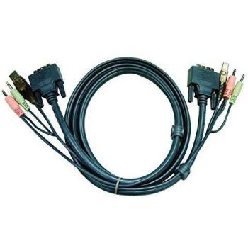 ATEN DVI-D Single Link USB Audio KVM Cable 1.8m Black