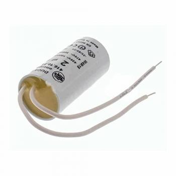 Condensador Permanente Universal para Lavadora 2,0 µF 450V con Cable