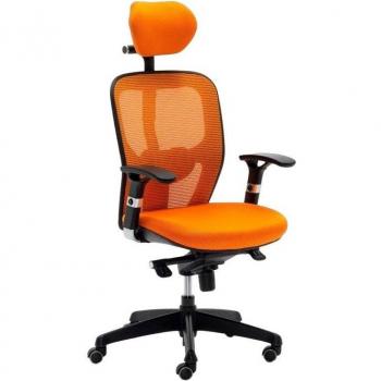 Silla Ergonómica Boston con Cabezal Naranja