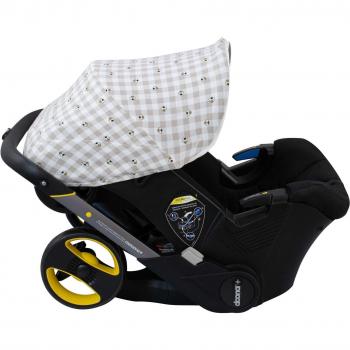 Capota para Silla Doona y Doona Plus Jyoko Picnic Vichy, compatible con sillas de paseo Doona y Doona Plus, diseño en patrón vichy