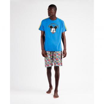 Pijama corto de hombre Disney Hey Mickey azul