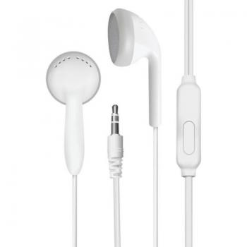 Auriculares internos planos deportivos estéreo con graves y micrófono, 3.5mm, compatibles con iPhone 5S/6S y Samsung