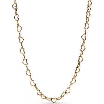 Collar Corazones Unidos de Pandora con recubrimiento en oro de 14k para Mujer, modelo 363334C00