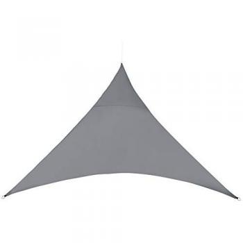 Toldo Vela de Sombra Triangular 3x3x3m Impermeable y Protección UV Gris Oscuro