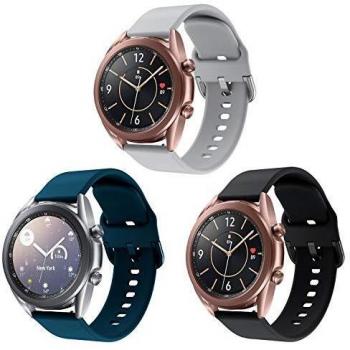 Aimtel Correa de Reloj Compatible con Samsung Galaxy Watch 3 de 41 mm, Pulsera de Silicona Suave Correas Accesorios para Galaxy Watch 3 de 41 mm