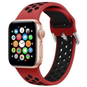 HLTEK Correa Compatible para Apple Watch 45mm 44mm 42mm 41mm 40mm 38mm, Suave Silicona Pulseras de Repuesto para iWatch Series 7/6/5/4/3/2/1/se