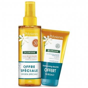 Klorane Polysianes Aceite Solar Sublime SPF30 Bio 200 ml + Champú Ducha 75ml