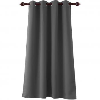 Deconovo Cortina Opaca Gruesa Decór Ventana Cortinas Salon Modernas Cortinas Infantiles con Ojales 1 Panel 140 x 180 cm Gris Claro