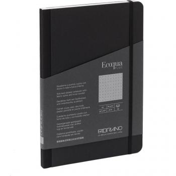 Libreta A5 Puntos Tejito Ecoqua Plus Fabriano Boutique Negro
