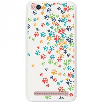 German Tech Xiaomi Redmi 5A - Carcasa TPU con diseño Huellas coloridas de perro, multicolor