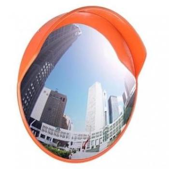 Espejo de Tráfico Convexo de Seguridad Ø 60 cm - Soporte Pared - Elimina Puntos Ciegos para Carreteras, Almacenes, Garajes, Oficinas y Tiendas
