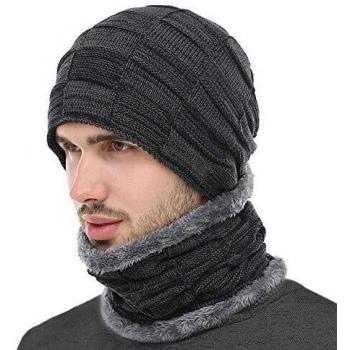 BOYOU Unisex Hombres/Mujeres Invierno Cálido Sombrero de Punto Al Aire Libre de Felpa Engrosamiento Gorro de Punto Sombrero de Esquí para el Invierno