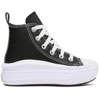 Converse Chuck Taylor All Star Move Platform High Junior Sneakers - Black Leather