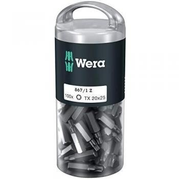 Punta TORX Wera 867/1 Z, tipo TORX 20, longitud 25 mm, conector de 1/4'', tamaño grande