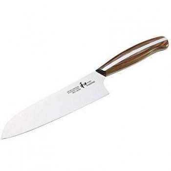 Nagomi Maru Cooking Knife Santoku, Steel 440A, Pakka Wood / Stainless Steel