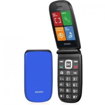 Brondi Raptor 2.8'' Dual Sim Teléfono Móvil Azul Metal con Tasti Rapidi y Flip Activo