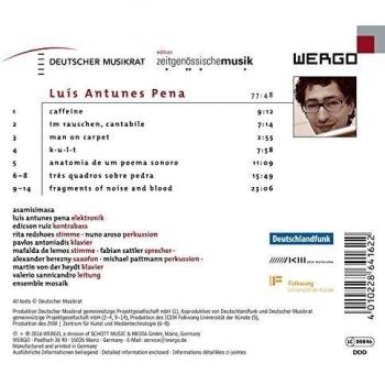 Luis Antunes Pena : Caffeine, portrait du compositeur. Sannicandro.