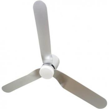 Klassfan DC Super Desestratificador Ventilador de Techo 127 cm con Wi-Fi, Termostato, Cuerpo Cromado y Aspas ABS en Color Neutro para Techos Bajos