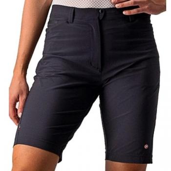 Shorts Castelli Unlimited sin badana para mujer, color negro, talla XL