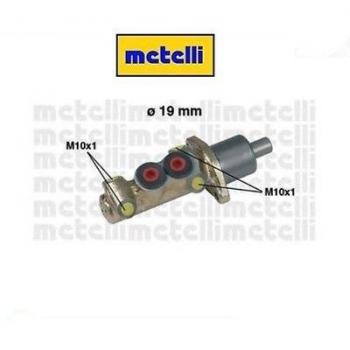 Cilindro Maestro de Freno Metelli 05-0061, compatible con CIFAM 202-061, incluye piezas de repuesto y características específicas para sistemas de frenos