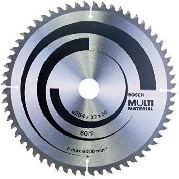 Bosch 2 608 640 449 - Hoja de sierra circular Multi Material - 254 x 30 x 3,2 mm, 60