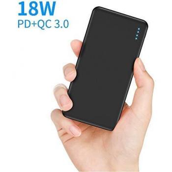 FKANT Batería Externa 10000mAh Power Bank con 2 Salidas/Entradas Carga Rápida