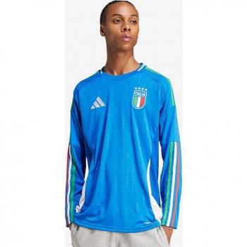 Italy adidas Home Shirt 2024 - Long Sleeve - Blue - Male - Size: Large (42-44 Chest)