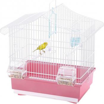 IMAC Jaula para Pájaros Ava, Color Blanco y Rosa